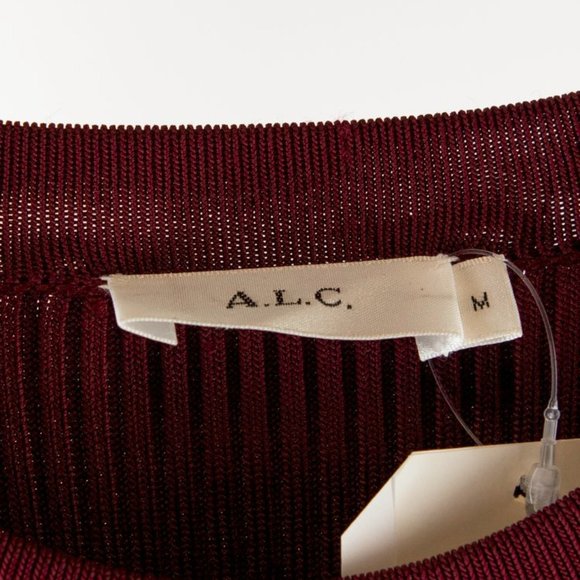 A.L.C. Nick Burgundy Ribbed Dress - Picture 5 of 7